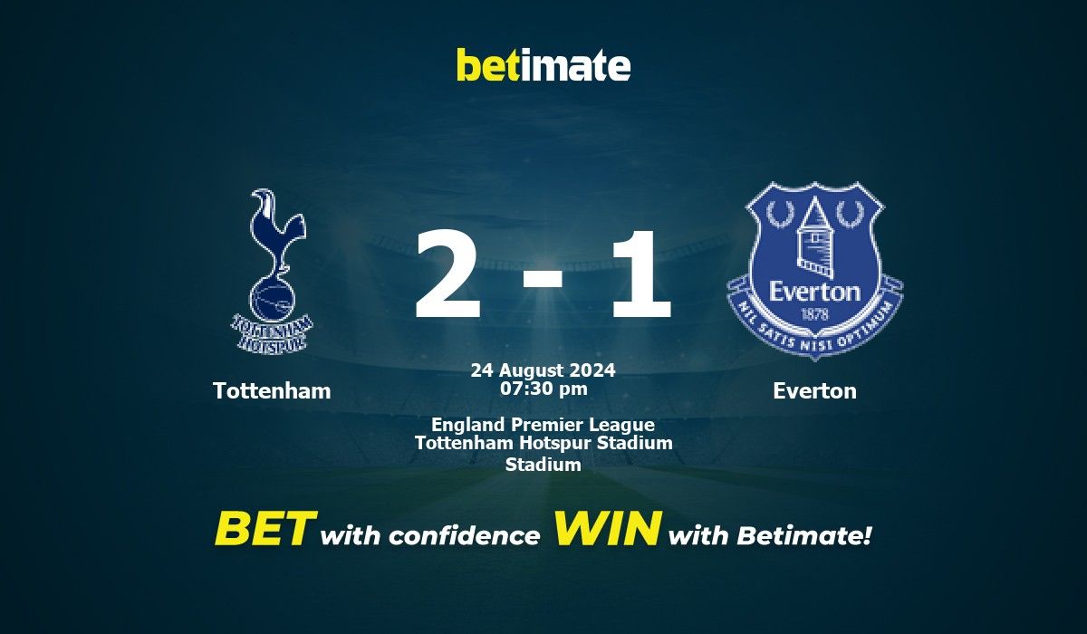 Tottenham vs Everton prediksi skor akhir